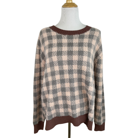 NWT SUSINA Buffalo-Check Sweater Large - Picture 1 of 4